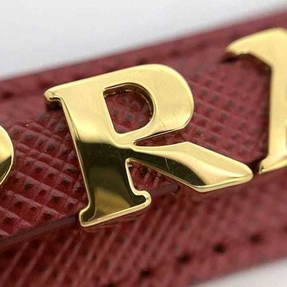 Prada Key Ring Red Saffiano 1PP067 Leather GP PRADA Holder Bag Charm Women's ... - Picture 8 of 10